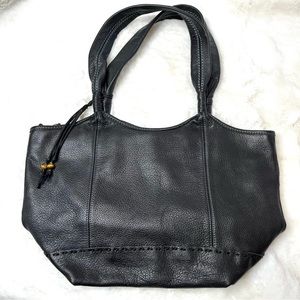 The Sak Black Leather Tote Bag